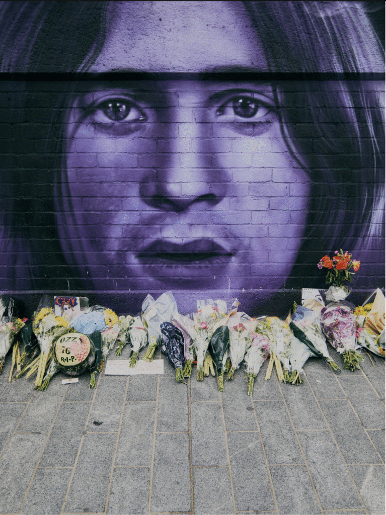 A mural of Ozzy Osbourne in Birmingham, celebrating one of the city’s most famous sons